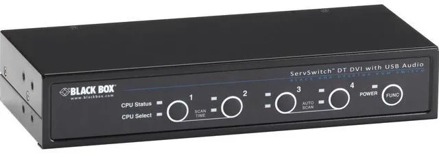 Alt view image 2 of 2 - Dvi-D Single-Head Desktop Kvm Switch - Bidirectional Usb, Audio, 4-Port, Gsa, Ta