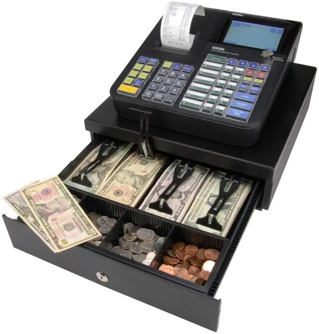 Alt view image 6 of 9 - Royal 6000ML Cash Register, Black