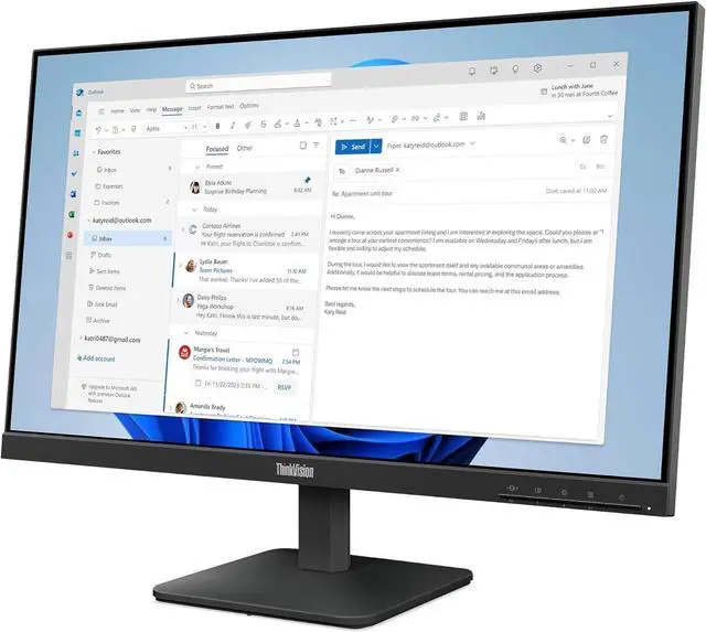 Alt view image 15 of 20 - Lenovo ThinkVision S24-4e 23.8 inch Monitor