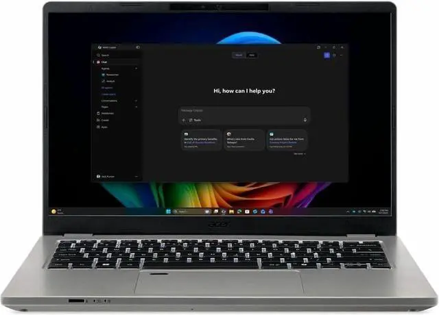 Alt view image 9 of 15 - Acer TravelMate P4 14 AI TMP414-56-784R 14" Clamshell Copilot+ PC Notebook - Intel Core Ultra 7 355 - 16 GB - 512 GB PCI Express NVMe 4.0 SSD - Windows 11 Pro - Webcam - Wi-Fi 7 - NX.BS8AA.003