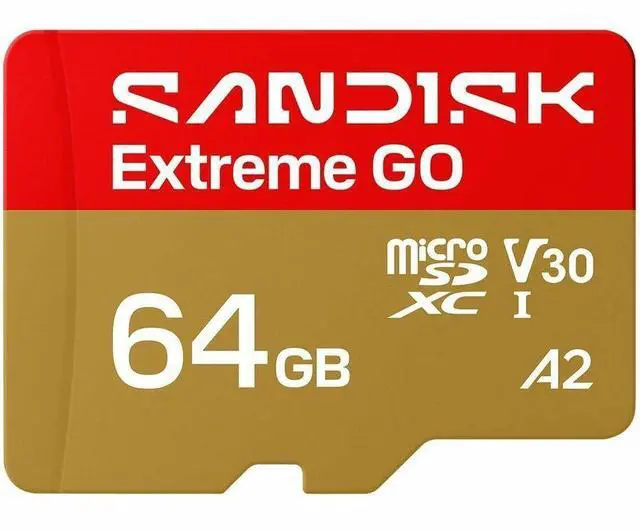 Alt view image 4 of 8 - SanDisk Extreme GO microSD 64GB microSDXC Memory Card, Up to 170MB/s UHS-I U3 4K V30 A2 for Android SDSQXGN-064G-GN6MN