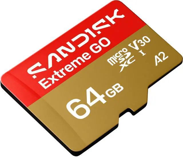 Alt view image 5 of 8 - SanDisk Extreme GO microSD 64GB microSDXC Memory Card, Up to 170MB/s UHS-I U3 4K V30 A2 for Android SDSQXGN-064G-GN6MN