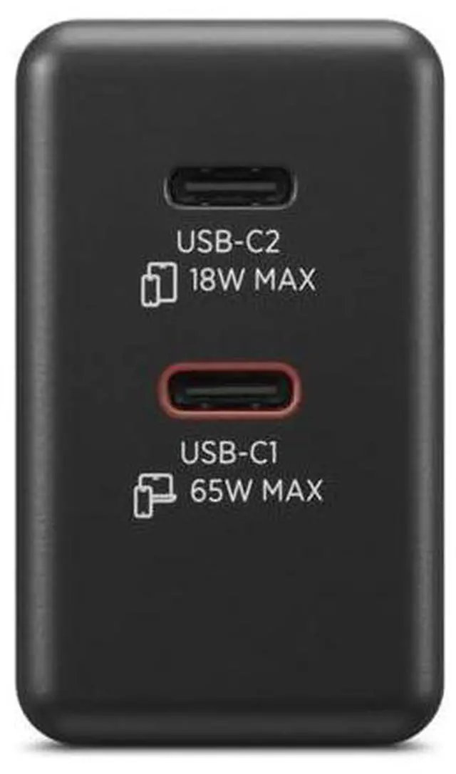 Alt view image 6 of 7 - Lenovo Dual USB-C 65W GaN Charger G0A6065BUS
