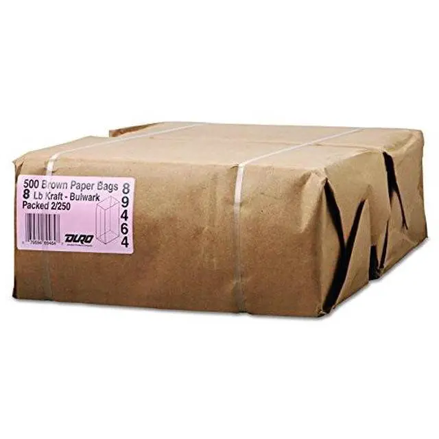 Alt view image 5 of 5 - ZORO SELECT 12R064 Grocery Bag Flat Bottom 8# Brown, Pk500