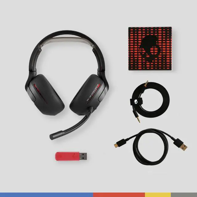 Alt view image 13 of 14 - Skullcandy Multi-Platform Sensory Bass Wireless Gaming Headset - Stereo - USB Type A, Mini-phone (3.5mm) - Wireless - Bluetooth/RF - 36 Ohm - 20 Hz to 20 kHz - Over-the-head, Over-the-ear - Binaural -