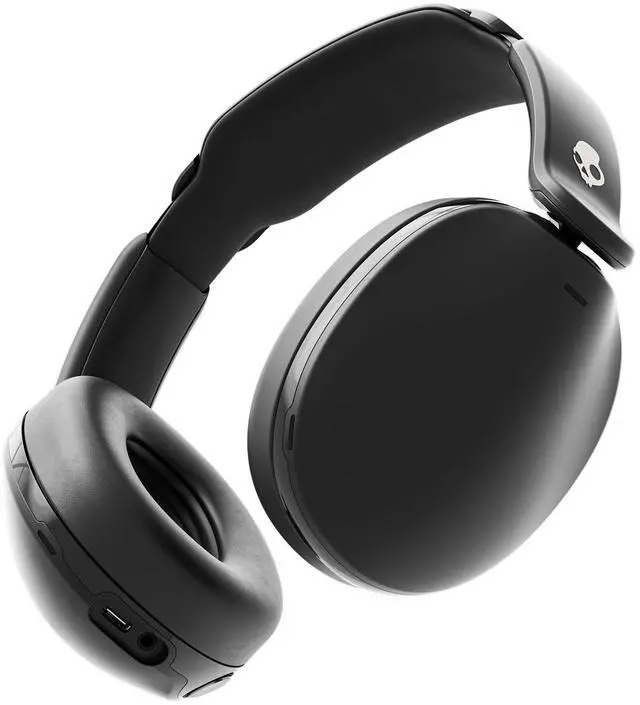 Alt view image 8 of 14 - Skullcandy Wireless Headphones - Stereo - Mini-phone (3.5mm) - Wired/Wireless - Bluetooth - 32 Ohm - 20 Hz to 20 kHz - Over-the-ear, Over-the-head - Binaural - Circumaural - True Black