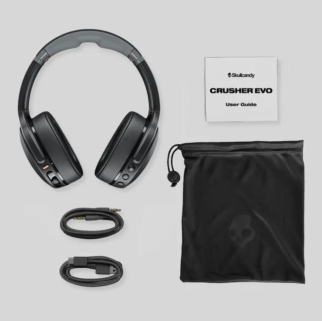 Alt view image 3 of 6 - Skullcandy Crusher EVO Wireless Multi-Sensory Bass Headphones - Bone