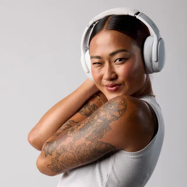 Alt view image 2 of 6 - Skullcandy Crusher EVO Wireless Multi-Sensory Bass Headphones - Bone