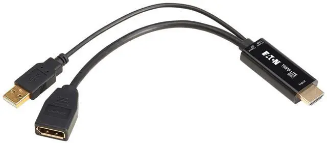 Alt view image 6 of 7 - Eaton Tripp Lite 7" HDMI to DisplayPort Active Converter M/F with USB Power