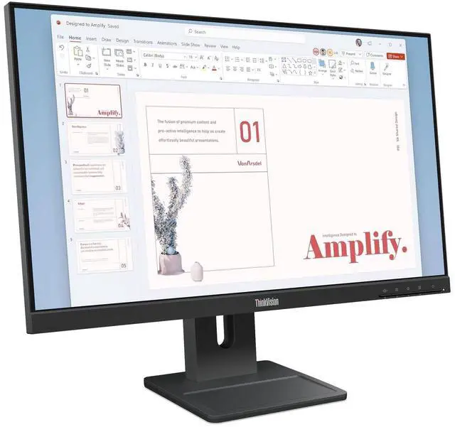 Alt view image 5 of 5 - Lenovo ThinkVision E24-40 24" Class Full HD LED Monitor 16:9 Raven Black