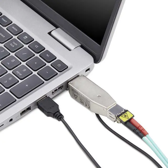 Alt view image 6 of 6 - StarTech Gigabit Fiber to RJ45 Ethernet Media Converter Dongle, TAA Compliant