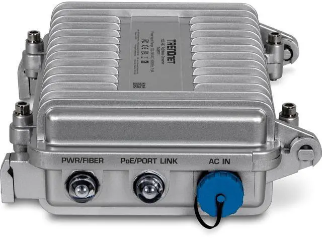 Alt view image 14 of 15 - TRENDnet Industrial Outdoor 10G SFP+ to 10G PoE++ Media Converter (95W), TI-OBF711, 1 x 10G LC Duplex Single Mode Fiber Optic Port, 1 x 10G PoE++ RJ45 Port, Up to 95W, NDAA + TAA Compliant