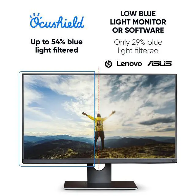 Alt view image 7 of 7 - OCUSHIELD ANTI BLUE LIGHT FOR LAPTOP MONITOR MODEL 23.8 W