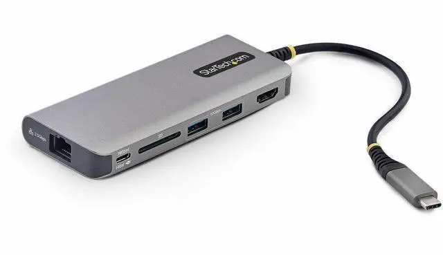 Main image of StarTech USB-C to HDMI Multiport Adapter with 140W PD Charging 4K 60Hz 3-Port USB 10Gbps Hub SD Card Slot Type-C Mini Dock