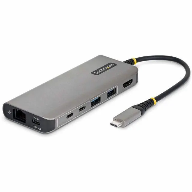 Alt view image 2 of 3 - Startech USB-C to HDMI Multiport Adapter with 140W PD Charging, 4K 60Hz, 5-Port USB 5Gbps Hub, GbE, Type-C Mini Dock for MacBook / Dell / Thinkpad / HP Model 315B-USBC-MULTIPORT
