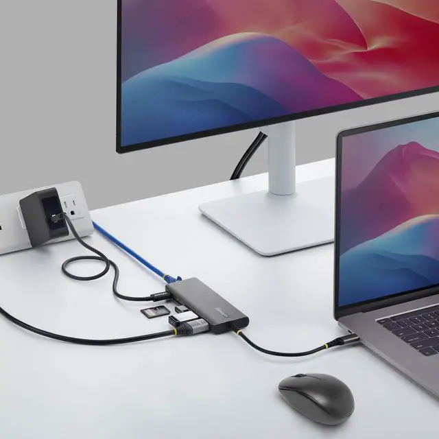 Alt view image 4 of 7 - StarTech USB-C to HDMI Multiport Adapter with 140W PD Charging 4K 60Hz 3-Port USB 10Gbps Hub SD Card Slot Type-C Mini Dock