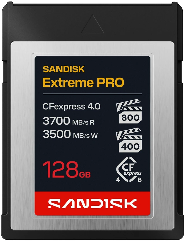 Main image of Sandisk 128GB CFexpress 4.0 Type B Cards - PCIe4x2 CF - 3700MB/s(R) - 3500MB/s(W) - SDCFEB-128G-GN4NN