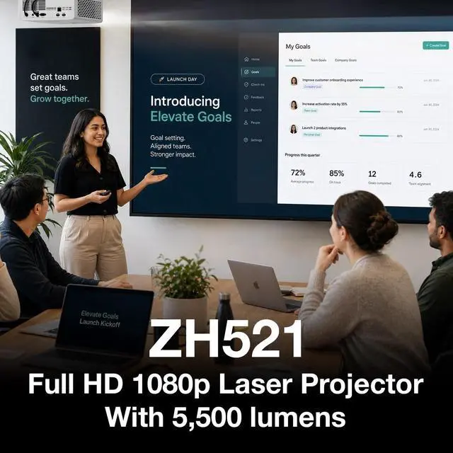 Alt view image 2 of 7 - ZH521 5500L 1080P Projector