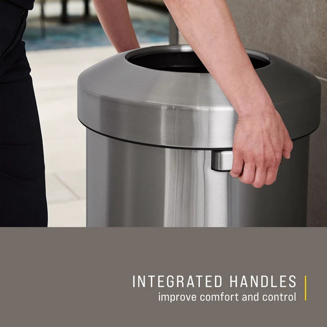 Alt view image 4 of 7 - Refine Series Waste Receptacle 23 gal Plastic/Stainless Steel 2147584