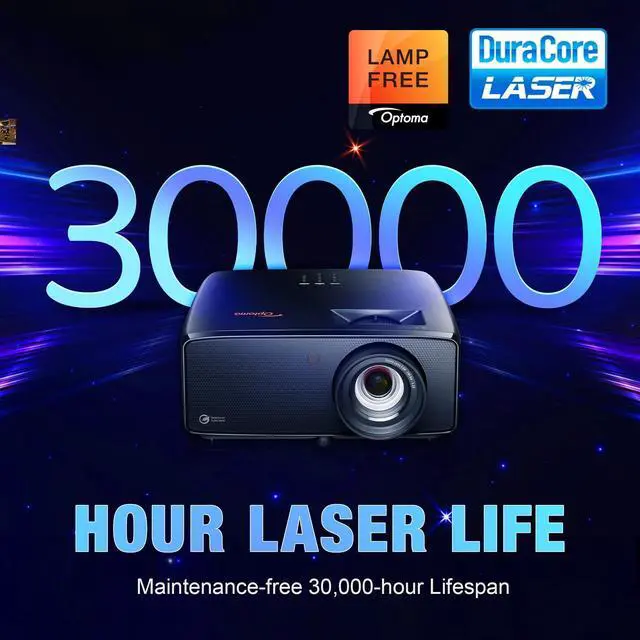 Alt view image 12 of 12 - Optoma HZ41 4600-Lumen Full HD Laser DLP Home Theater and Gaming Laser Projector - Black