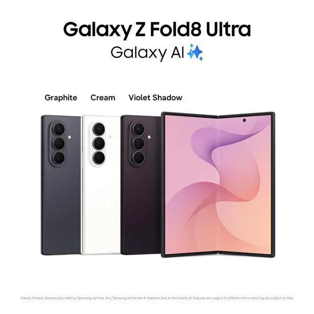 Alt view image 9 of 12 - Samsung Galaxy Z Fold8 Ultra SM-F976U 256 GB Smartphone - 8" Flexible Folding Screen Dynamic AMOLED 2X QXGA+ 2504 x 2256 - Octa-core (OryonDual-core (2 Core) 4.74 GHz + Oryon Hexa-core (6 Core) 3