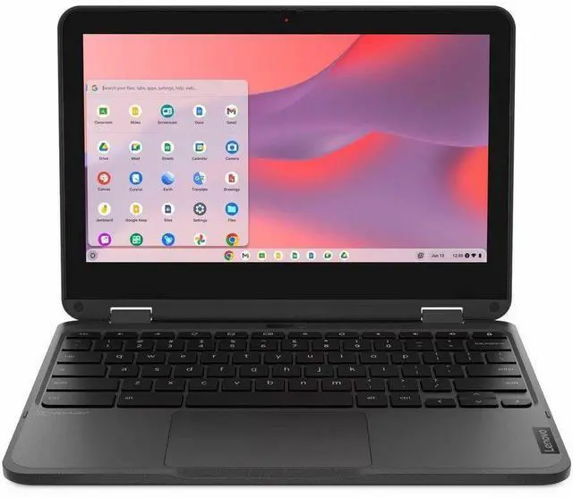 Alt view image 8 of 14 - Lenovo 500e Chromebook Gen 4s 83N8000GUS 11.6" Touchscreen Chromebook - HD - 60 Hz - Intel N-Series N150 - 8 GB - 64 GB Flash Memory - English Keyboard - Gray - Intel Chip - 1366 x 768 - ChromeOS