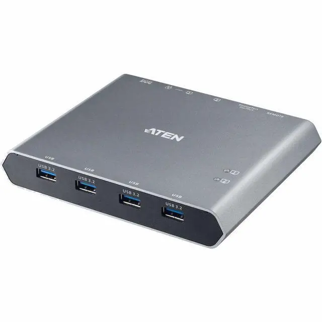 Alt view image 2 of 14 - ATEN 2-Port 4K DisplayPort USB-C KVM Dock Switch with Power Pass-through US3311