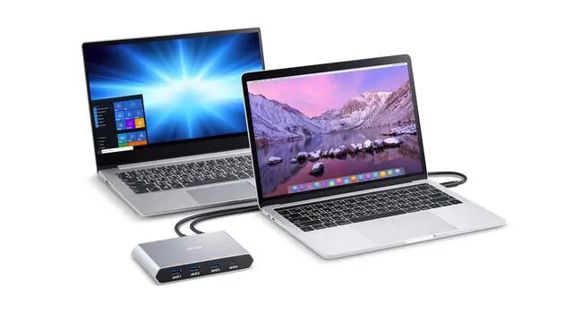 Alt view image 4 of 14 - ATEN 2-Port 4K DisplayPort USB-C KVM Dock Switch with Power Pass-through US3311
