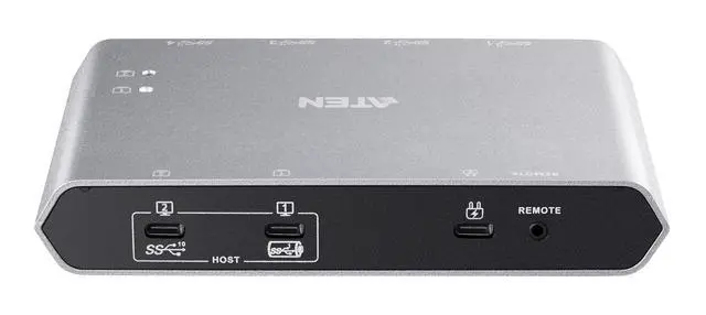 Alt view image 6 of 14 - ATEN 2-Port 4K DisplayPort USB-C KVM Dock Switch with Power Pass-through US3311