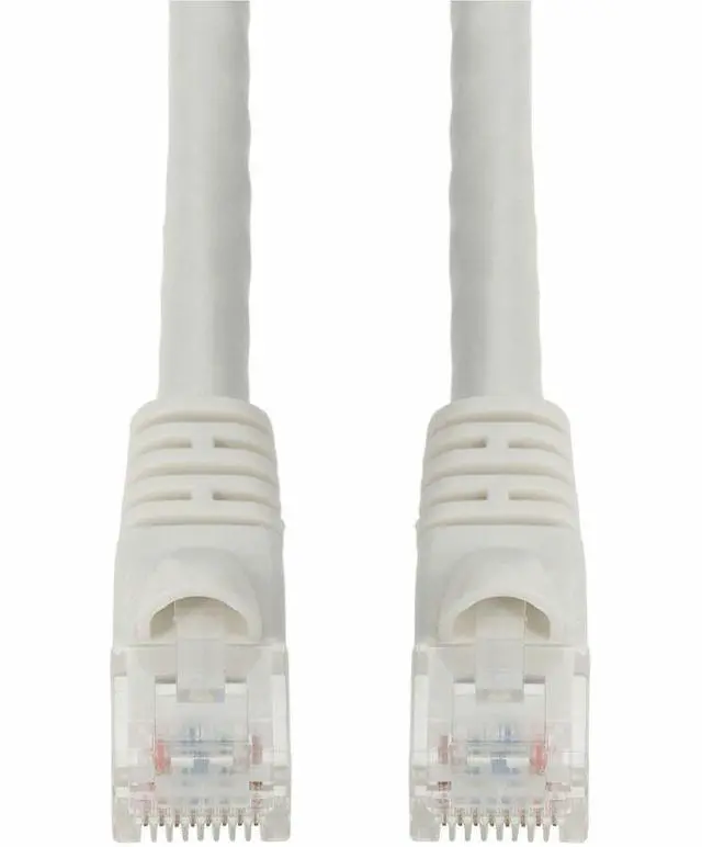 Main image of AddOn 10ft White CAT6A PVC Ethernet Cable Snagless Bubble Boot RJ-45 M/M CAT 6A