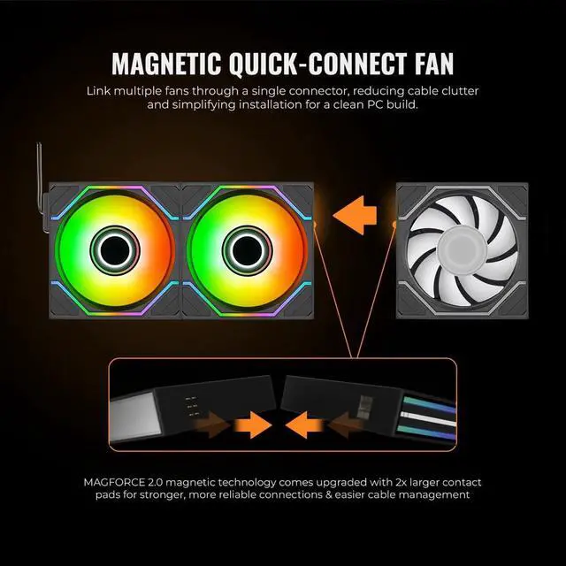 Alt view image 10 of 12 - Thermaltake Black SWAFAN 120 EX Infinity ARGB Infinity Mirror Hub and Frame PC Cooling Fan Single Pack CL-F264-PL12SW-A