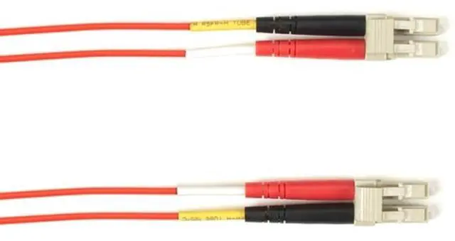 Main image of Black Box OM4 50/125 MULTIMODE FIBER OPTIC PATCH CABLE - OFNR PVC, LC-LC, RED, 3-M (9.8-FT