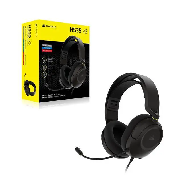 Alt view image 7 of 7 - CORSAIR HS35 V3 GAMING HEADSET, CARBON