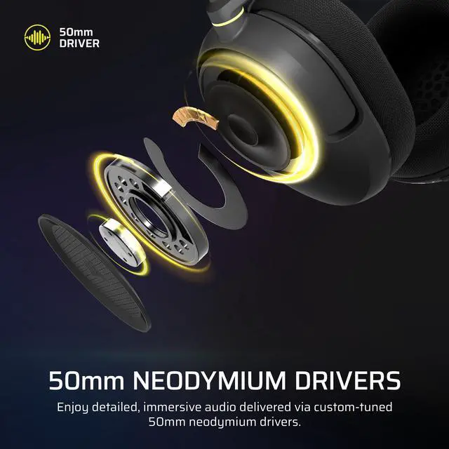 Alt view image 6 of 7 - CORSAIR HS35 V3 WIRELESS GAMING HEADSET, CARBON
