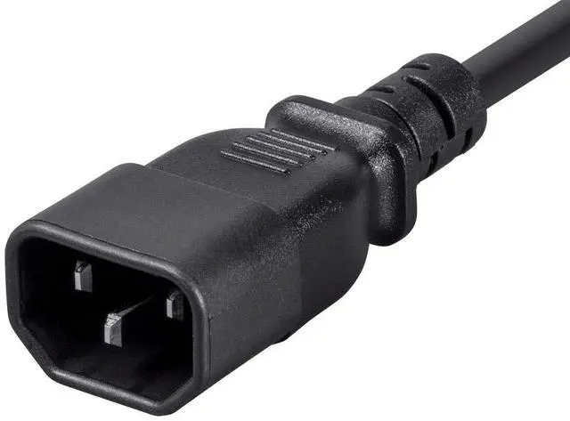 Alt view image 9 of 12 - Monoprice Power Adapter Cord Cable - 1 Feet | (IEC-320-C14 to NEMA 5-15R), 18AWG, 10A