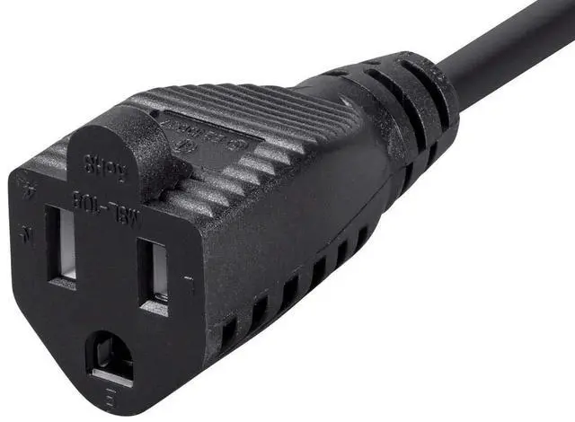Alt view image 10 of 12 - Monoprice Power Adapter Cord Cable - 1 Feet | (IEC-320-C14 to NEMA 5-15R), 18AWG, 10A
