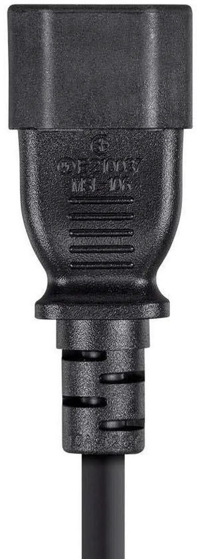 Alt view image 11 of 12 - Monoprice Power Adapter Cord Cable - 1 Feet | (IEC-320-C14 to NEMA 5-15R), 18AWG, 10A