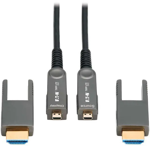 Alt view image 5 of 5 - Eaton Tripp Lite Series 8K HDMI Fiber Active Optical Cable AOC with Detachable Connectors M/M 8K UHD @ 60 Hz HDR HDCP 2.3 Black 20 m 66 ft. P568FMM20M8K6