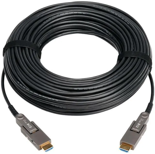 Alt view image 4 of 5 - Eaton Tripp Lite Series 8K HDMI Fiber Active Optical Cable AOC with Detachable Connectors M/M 8K UHD @ 60 Hz HDR HDCP 2.3 Black 20 m 66 ft. P568FMM20M8K6