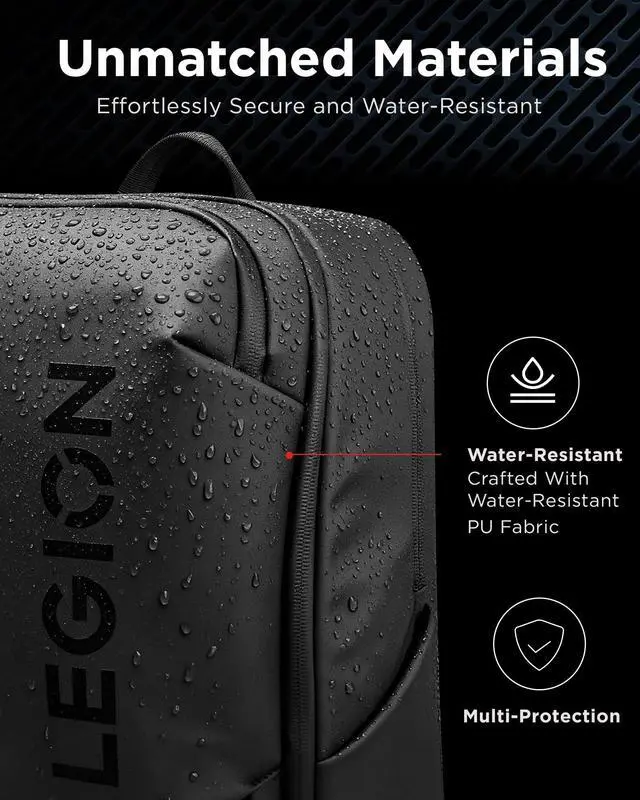 Alt view image 13 of 19 - Lenovo Legion 17" Gaming Backpack GB800 (Black), For Gaming