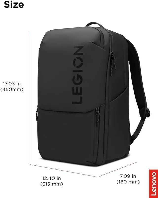 Alt view image 18 of 19 - Lenovo Legion 17" Gaming Backpack GB800 (Black), For Gaming