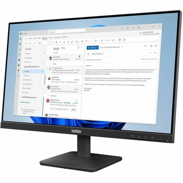 Alt view image 8 of 15 - Lenovo ThinkVision S24-4e 23.8 inch Monitor