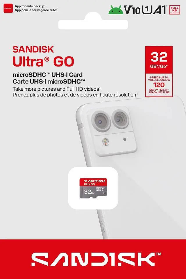 Alt view image 8 of 9 - SanDisk Ultra GO microSD 32GB microSDHC Memory Card, Up to 120MB/s UHS-I A1 C10 V10 for Android SDSQUGN-032G-GN6MN