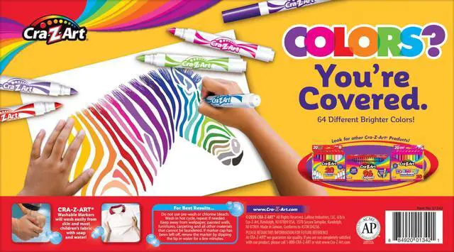 Alt view image 3 of 7 - Washable Markers Broad Bullet Tip Assorted Colors 64/Set 013424