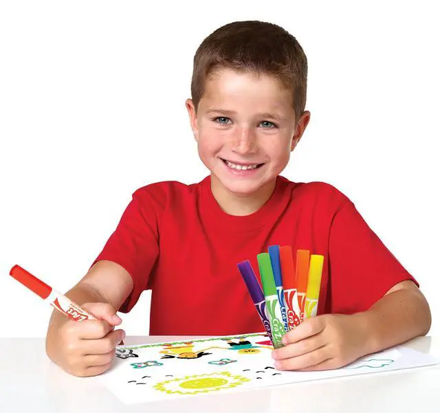 Alt view image 6 of 7 - Washable Markers Broad Bullet Tip Assorted Colors 64/Set 013424
