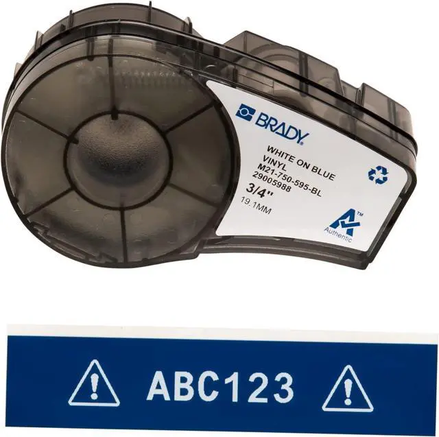 Main image of BRADY ALL WEATHER PERMANENT ADHESIVE VINYL LABEL TAPE WITH RIBBON FOR M21 PRINTE