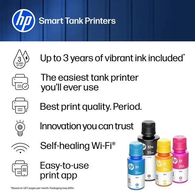 Alt view image 9 of 12 - HP Smart Tank 5100 All-in-One Inkjet Printer, Color Mobile Print, Copy, Scan Up