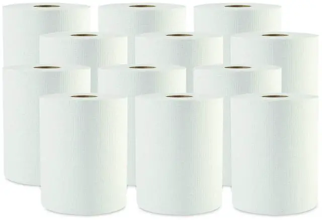 Main image of Boardwalk Hardwound Paper Towels 1-Ply White 2" Core 12 Rolls/Carton 8123
