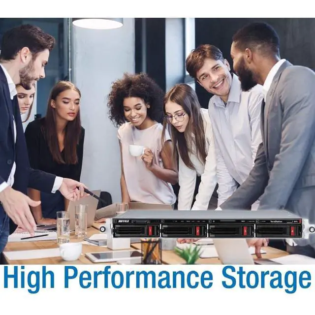 Alt view image 4 of 7 - BUFFALO TeraStation WS5420RN 4-Bay Windows Server IoT 2025 Rackmount NAS 32TB 4x8TB HDD Included TAA Compliant