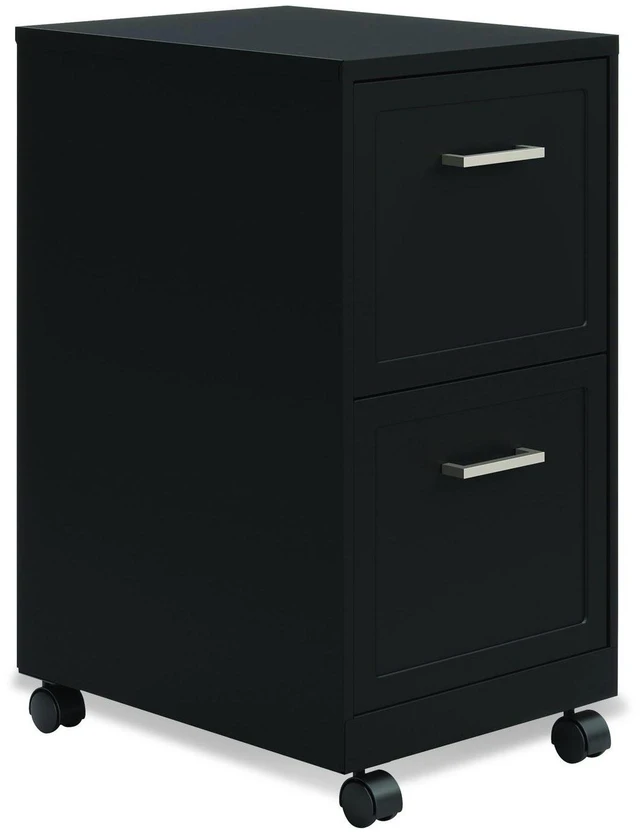 Main image of Alera SOHO-Grade 2-Drawer Vertica,Filing Cabinet for Home and Office Use, Durable Steel Construction, 14.25" W x 18" D x 26.7" H, Black